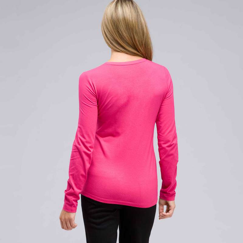 Long Sleeve Crew Neck Top, Begonia Multi, large image number 1