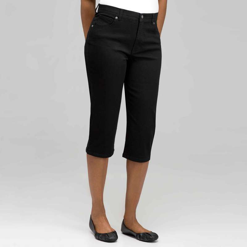 Classic Denim Straight Leg Capri, , large image number 0